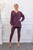 Mineral Wash Long Sleeves Top and Motto Legging Set