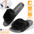 Women Faux Fur Slippers Open Toe Indoor Outdoor Flat Slide Sandals