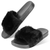Women Faux Fur Slippers Open Toe Indoor Outdoor Flat Slide Sandals