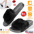 Women Faux Fur Slippers Open Toe Indoor Outdoor Flat Slide Sandals