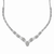 .925 Sterling Silver 1/2 Carat Total Weight Prong Set Round Diamond Graduated Cluster 18" Statement Necklace