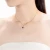 Collette Z Rose Gold Overlay Burgundy Cubic Zirconia Circle Necklace