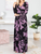 SURPLICE NECK BELTED FLORAL MAXI DRESS