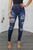 High Rise Distressed Skinny Jeans