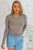 Simple Ribbed Semi Cropped Top