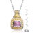Collette Z Sterling Silver Pink Rectangular Cubic Zirconia Pendant