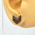 Small - Dark Oak Chevron Split  - Lightweight Handmade Earrings