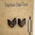 Small - Dark Oak Chevron Split  - Lightweight Handmade Earrings