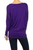 Long Sleeve Lightweight Dolman Basic Tunic Top Purple