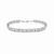 .925 Sterling Silver 1/10 Carat Total Weight Diamond Double-Link 7" Rolex Tennis Bracelet  - 7.25"