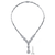 Collette Z Sterling Silver Pave-set Cubic Zirconia Oval Drop Necklace