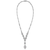 Collette Z Sterling Silver Pave-set Cubic Zirconia Oval Drop Necklace