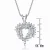 Collette Z Sterling Silver White Cubic Zirconia Rhodium Plating Clear Pendant
