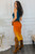 Ombre Sunset Cinched Maxi Dress Teal