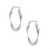 PERLA TWIST HOOP SILVER EARRINGS