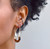 PERLA TWIST HOOP SILVER EARRINGS