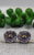 Sunflower Autism Awareness || 12mm Glass Stud Earrings