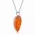 Collette Z Sterling Silver Orange Cubic Zirconia Heart Shaped Pendant