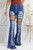 Lolata High Rise Flare Denim Distressed Jeans