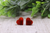 Fire Heart Stud Earrings