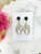 Genuine Crystal & Gold Pendant Stud Earrings 