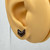 Mini - Dark Oak Chevron Split  - Lightweight Handmade Earrings