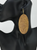 Vintage Crackle Gold Halo Leather Earrings 