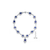 Collette Z C.Z. Sterling Silver Rhodium Plated Heavy Pear Shape Sapphire Neckalce