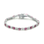 Collette Z Sterling Silver and Red Cubic Zirconia Fashion Bracelet