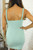 Sammi Ribbed Bodycon Mini Dress with Front Buttons Mint