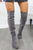 Set The Bar Pointed Toe Knee High Boots Grey