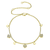 Collette Z 14K Gold Plated Cubic Zirconia Heart Charm Bracelet