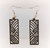 wood waves rectangle earrings hypoallergenic