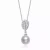 Collette Z Sterling Silver Cubic Zirconia Pearl Drop Necklace