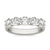 1 1/4 CTW Round Lab Grown Diamond Five Stone Anniversary Band 14K White Gold (G-VS)