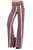 Geometric Print Banded Waist Palazzo Pants Purple