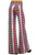 Geometric Print Banded Waist Palazzo Pants Purple