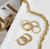 ROCCO SMALL GOLD BEADED HOOP EARRINGS