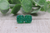 Glitz Green  Square Druzy Stud Earrings