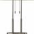 27" Silver Metal Bedside Table Lamp With White Shade