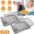 2Pcs Air Fryer Basket Tray 15.35x11.61in Stainless Steel