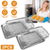 2Pcs Air Fryer Basket Tray 15.35x11.61in Stainless Steel