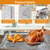 2Pcs Air Fryer Basket Tray 15.35x11.61in Stainless Steel