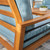 Natural Wood Outdoor Armchair with Aqua Cushion