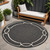 7' Round Onyx Round Indoor Outdoor Area Rug
