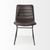 Set Of Two Black Upholstered Faux leather Side Chairs