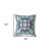 20" X 20" Gray And Blue Broadcloth Floral Throw Pillow