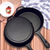 Round Cast Iron Frying Pan Skillet Steak Sizzle Platter with Helper Handle