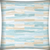 17x17 Light Blue Tan And Cream Zippered Polyester Geometric Throw Pillow Cover