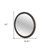 43" Round Black Metal Ball Frame Wall Mirror